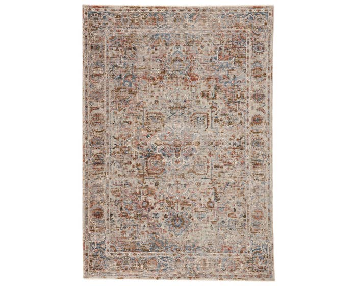 Contemporary Rugs & Transitional Rugs Valentia VLN09 Lt. Grey - Grey & Multi Machine Made Rug