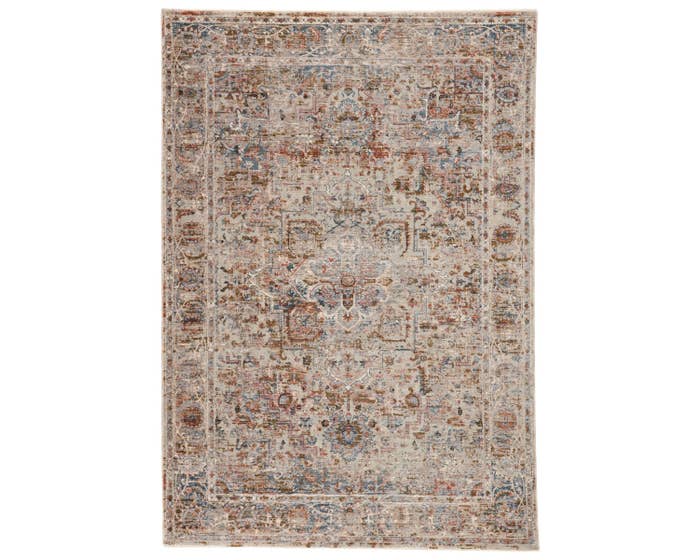 Contemporary & Transitional Rugs Valentia VLN09 Lt. Grey - Grey & Multi Machine Made Rug