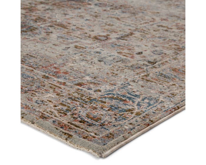 Contemporary & Transitional Rugs Valentia VLN09 Lt. Grey - Grey & Multi Machine Made Rug