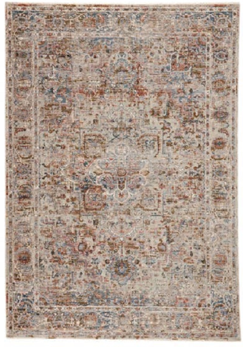 Contemporary Rugs & Transitional Rugs Valentia VLN09 Lt. Grey - Grey & Multi Machine Made Rug