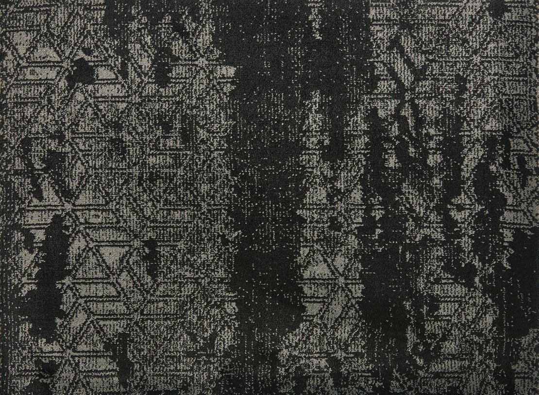 Custom Rugs, Runners & Rounds Delphi Ebony Black - Charcoal & Lt. Grey - Grey Machine Made Rug