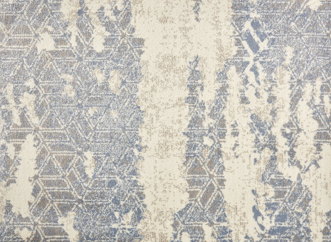 Custom Rugs, Runners & Rounds Delphi Sky Lt. Blue - Blue & Ivory - Beige Machine Made Rug