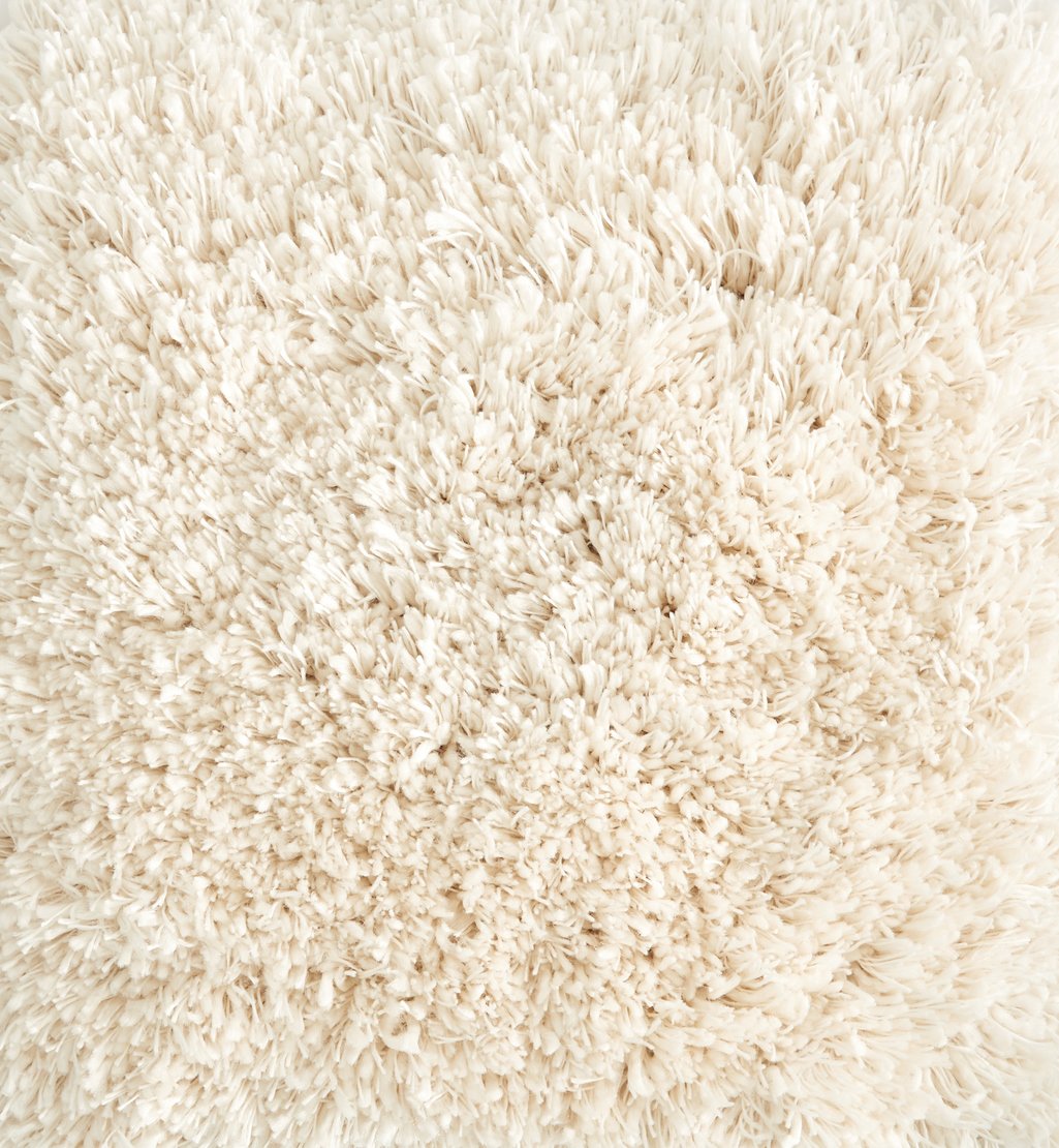 Custom Rugs, Runners & Rounds Shaggy Glamazon Ivory Ivory - Beige Machine Made Rug