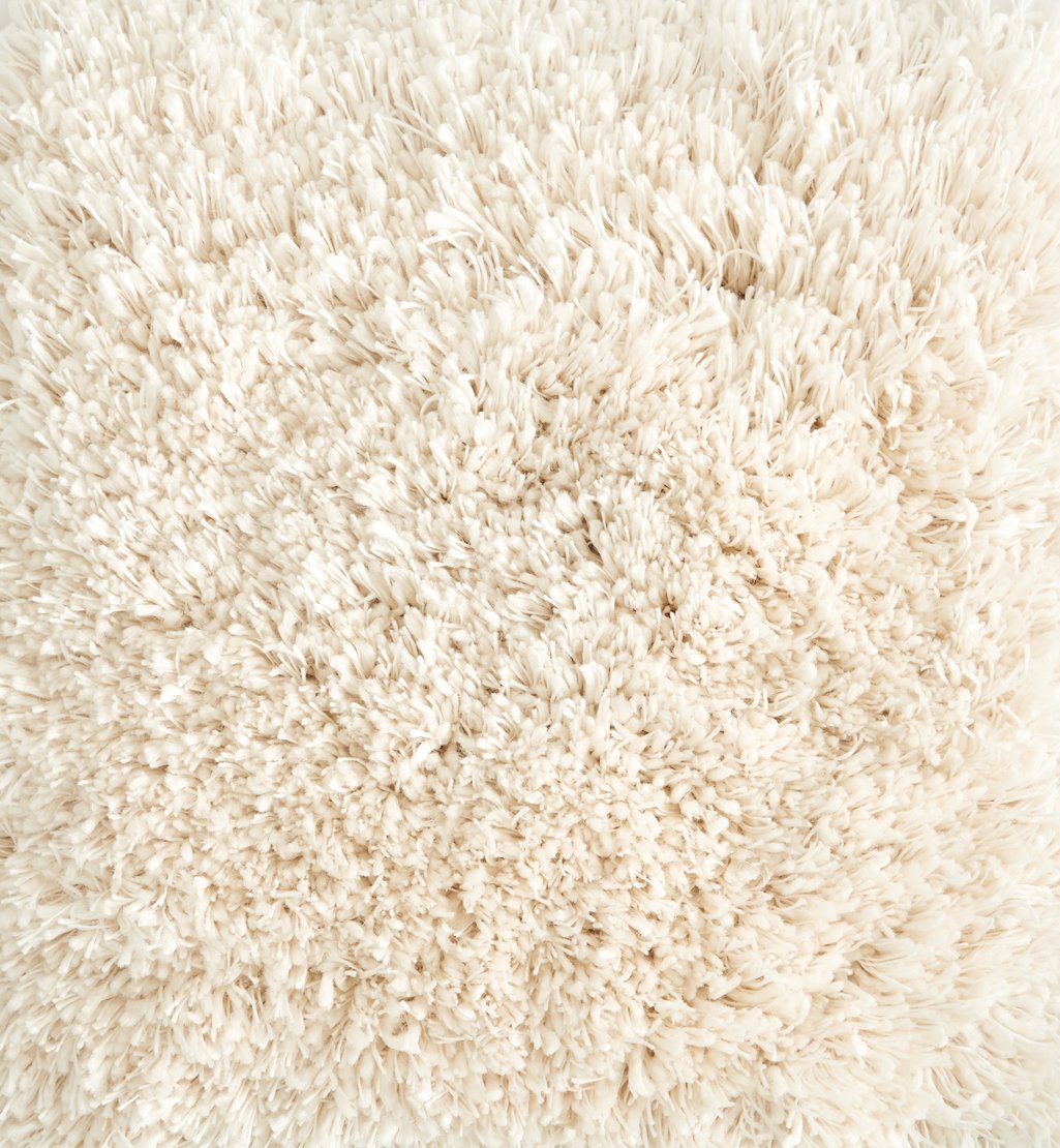 Custom & Wall to Wall Shaggy Glamazon Ivory Ivory - Beige Machine Made Rug