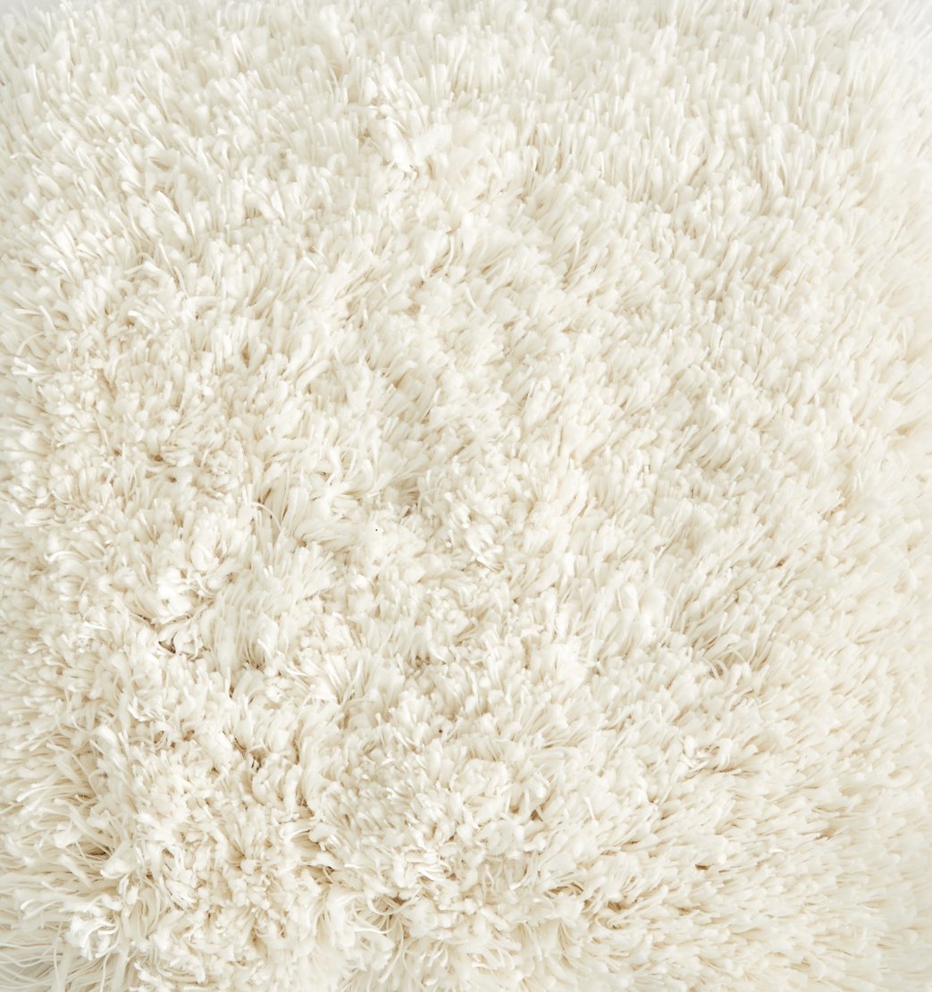 Custom Rugs, Runners & Rounds Shaggy Glamazon White Chocolate Ivory - Beige Machine Made Rug