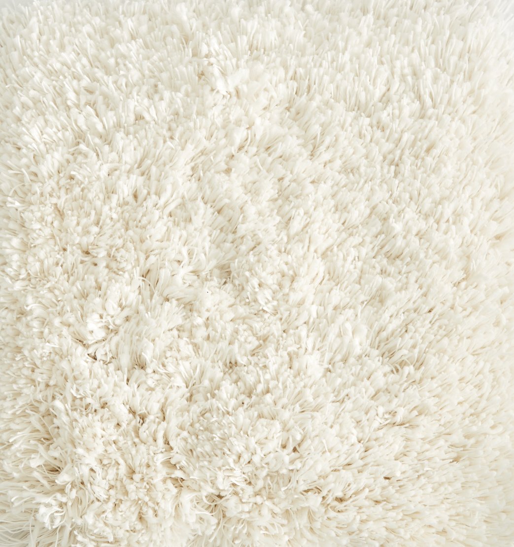 Custom & Wall to Wall Shaggy Glamazon White Chocolate Ivory - Beige Machine Made Rug