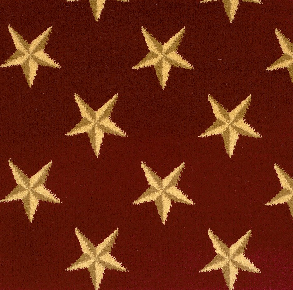 Custom Rugs, Runners & Rounds Lake Ontario Cherry Red - Burgundy & Lt. Gold - Gold Machine Made Rug