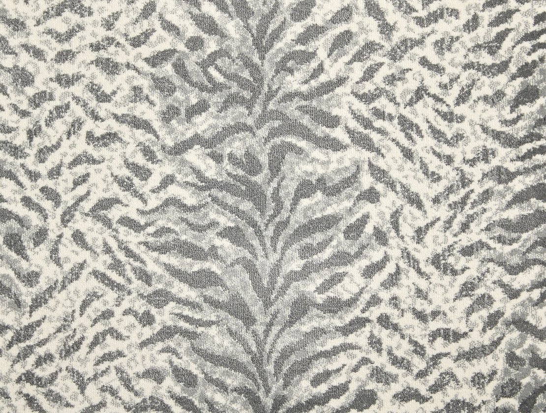 Custom & Wall to Wall King Tiger Silver Lt. Grey - Grey Machine Made Rug