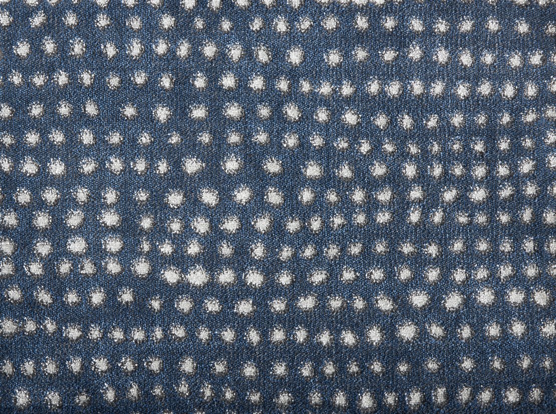 Custom Rugs, Runners & Rounds Halo Denim Medium Blue - Navy & Lt. Grey - Grey Machine Made Rug