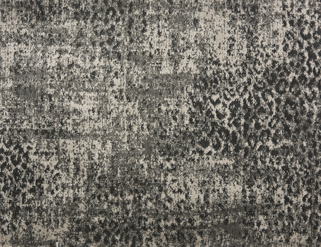 Custom Rugs, Runners & Rounds King Cheetah Flannel Black - Charcoal Machine Made Rug