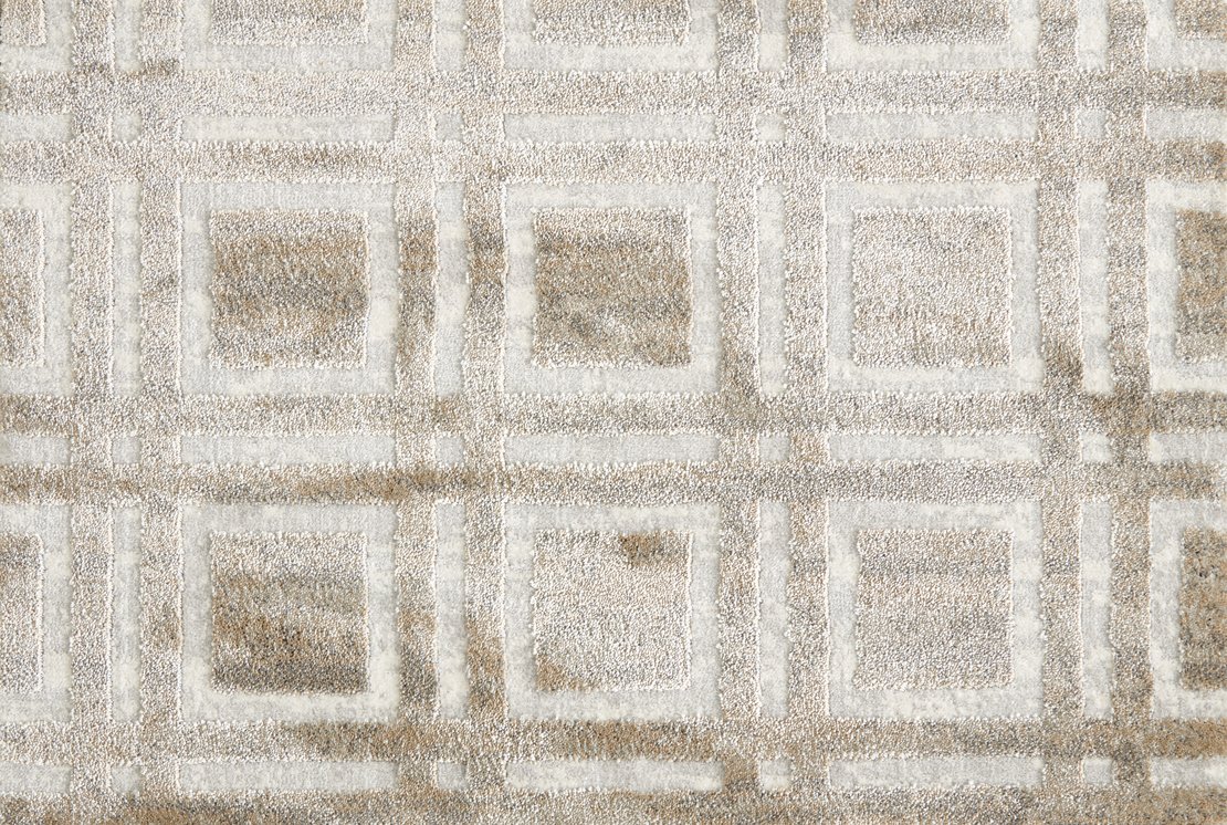 Custom Rugs, Runners & Rounds Iconic Bronze Camel - Taupe & Lt. Grey - Grey Machine Made Rug