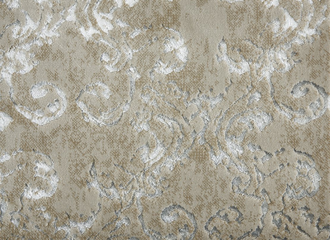 Custom Rugs, Runners & Rounds Angelica Teak Camel - Taupe & Ivory - Beige Machine Made Rug