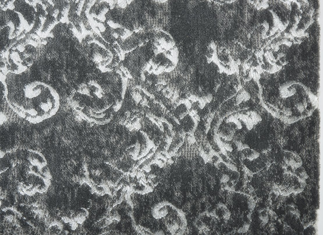 Custom Rugs, Runners & Rounds Angelica Pewter Black - Charcoal & Lt. Grey - Grey Machine Made Rug