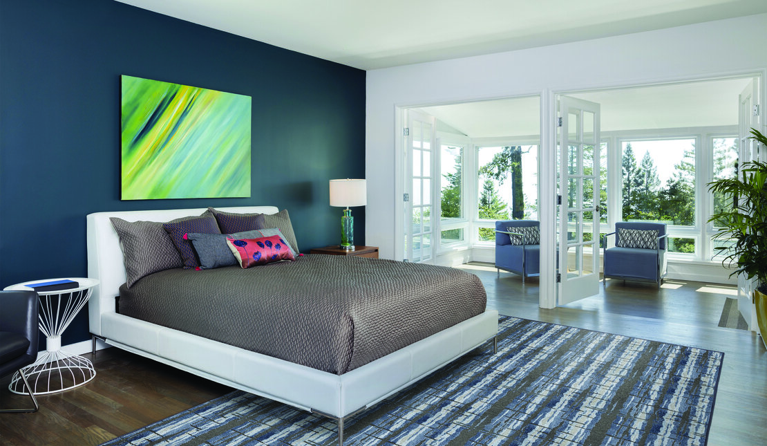 Custom Rugs, Runners & Rounds Belladonna Ocean Medium Blue - Navy & Black - Charcoal Machine Made Rug