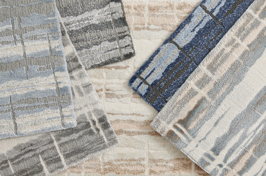 Custom Rugs, Runners & Rounds Belladonna Sterling Lt. Grey - Grey & Ivory - Beige Machine Made Rug