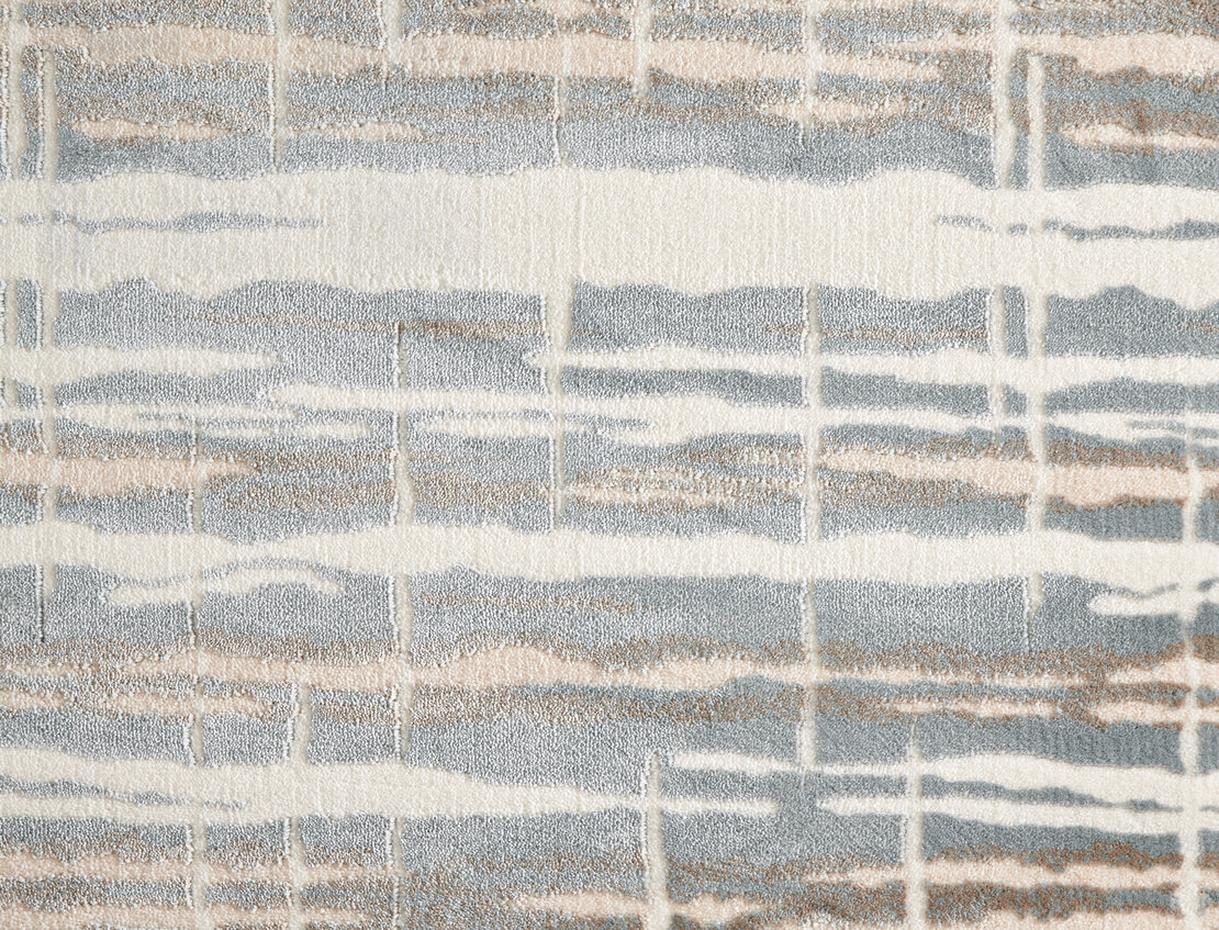 Custom & Wall to Wall Belladonna Ice Lt. Blue - Blue & Lt. Grey - Grey Machine Made Rug