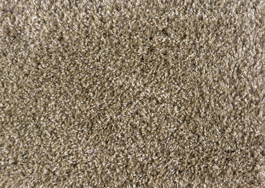 Custom Rugs, Runners & Rounds Shaggy Plush Sand Camel - Taupe Machine Made Rug