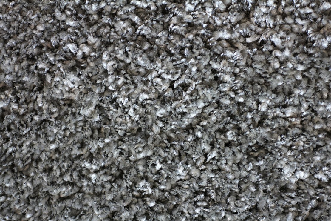 Custom & Wall to Wall Shaggy Plush Silver Lt. Grey - Grey Machine Made Rug