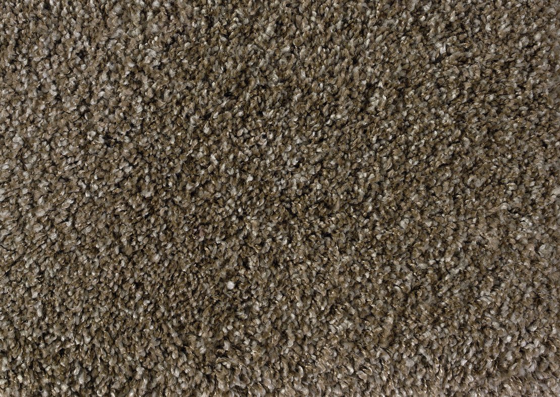 Custom Rugs, Runners & Rounds Shaggy Plush Metallic Beige Camel - Taupe & Ivory - Beige Machine Made Rug