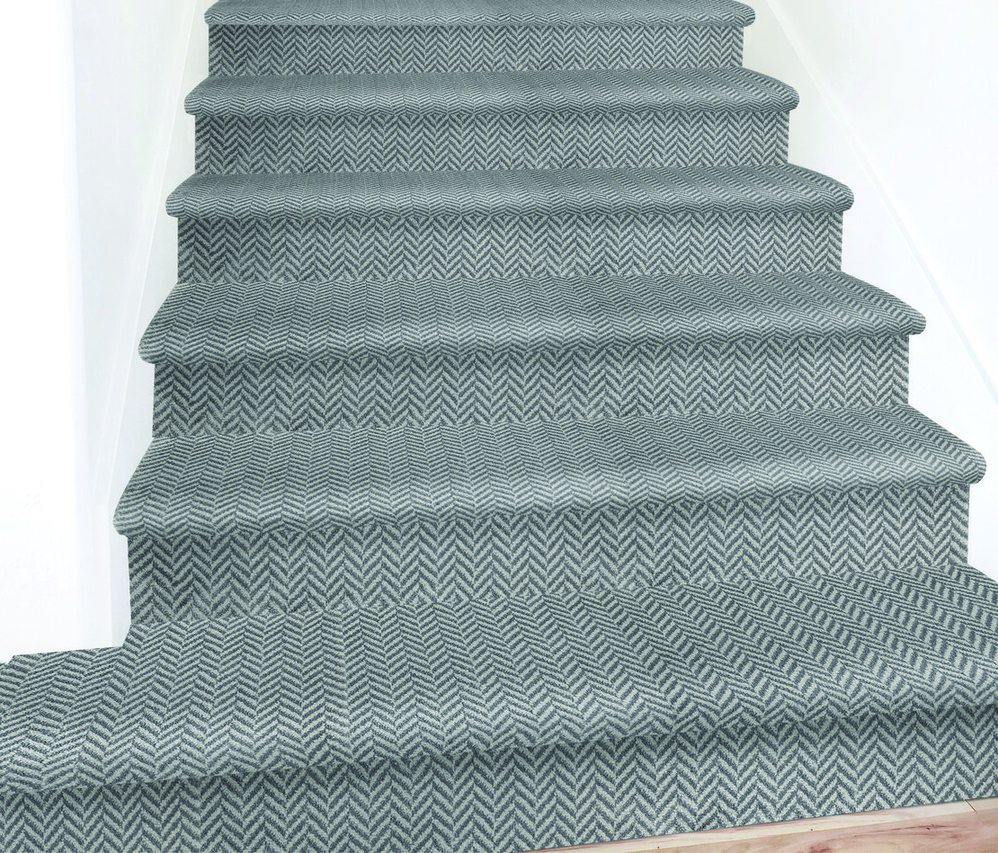 Custom Rugs, Runners & Rounds Phenomenon Wave Lt. Blue - Blue Machine Made Rug