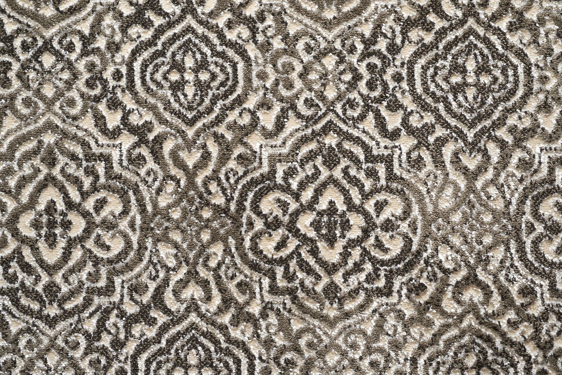 Custom Rugs, Runners & Rounds Vivaldi Marble Black - Charcoal & Ivory - Beige Machine Made Rug