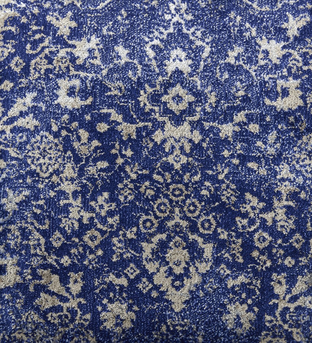Custom Rugs, Runners & Rounds Stillwater Ocean Medium Blue - Navy & Lt. Grey - Grey Machine Made Rug