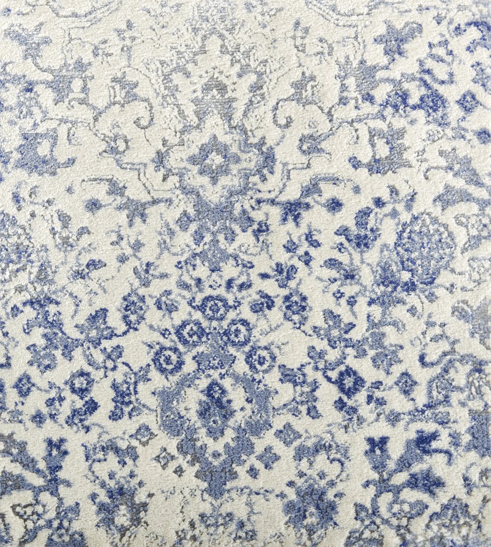 Custom Rugs, Runners & Rounds Stillwater Porcelain Lt. Blue - Blue & Ivory - Beige Machine Made Rug