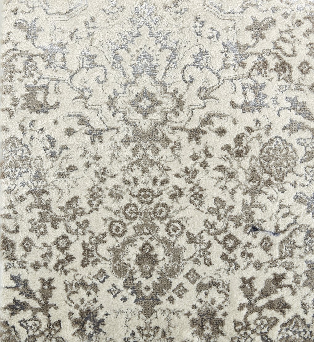 Custom Rugs, Runners & Rounds Stillwater Ivory Ivory - Beige & Lt. Grey - Grey Machine Made Rug