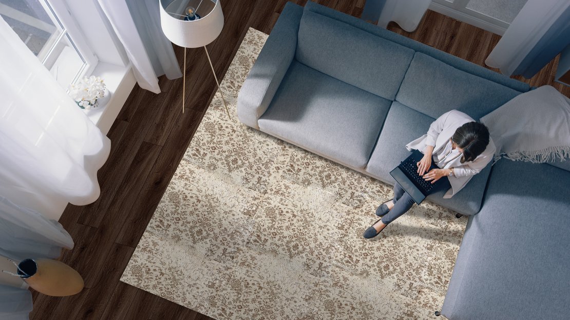 Custom Rugs, Runners & Rounds Stillwater Desert Ivory - Beige & Camel - Taupe Machine Made Rug