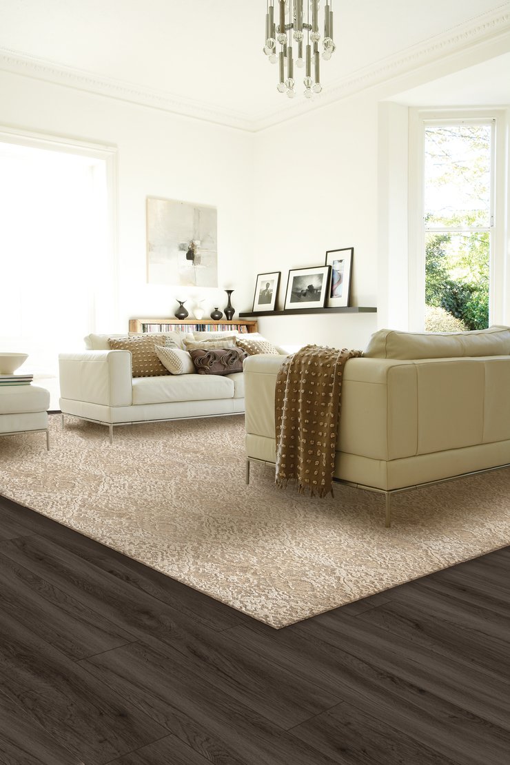 Custom Rugs, Runners & Rounds Shangri La Caviar Black - Charcoal & Lt. Grey - Grey Machine Made Rug