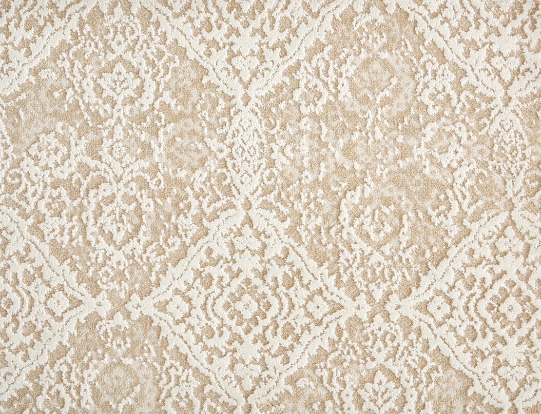 Custom Rugs, Runners & Rounds Shangri La Sand Camel - Taupe & Ivory - Beige Machine Made Rug