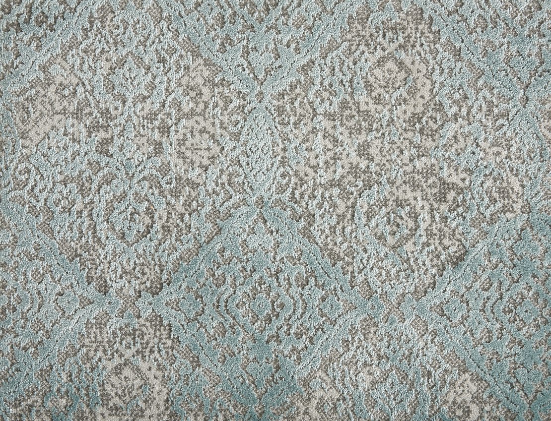 Custom Rugs, Runners & Rounds Shangri La Spa Medium Blue - Navy & Lt. Blue - Blue Machine Made Rug