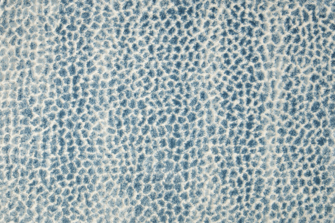 Custom Rugs, Runners & Rounds Allegory Wave Medium Blue - Navy & Lt. Blue - Blue Machine Made Rug