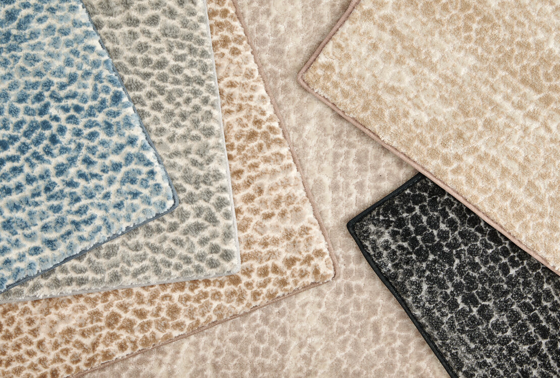 Custom Rugs, Runners & Rounds Allegory Wave Medium Blue - Navy & Lt. Blue - Blue Machine Made Rug