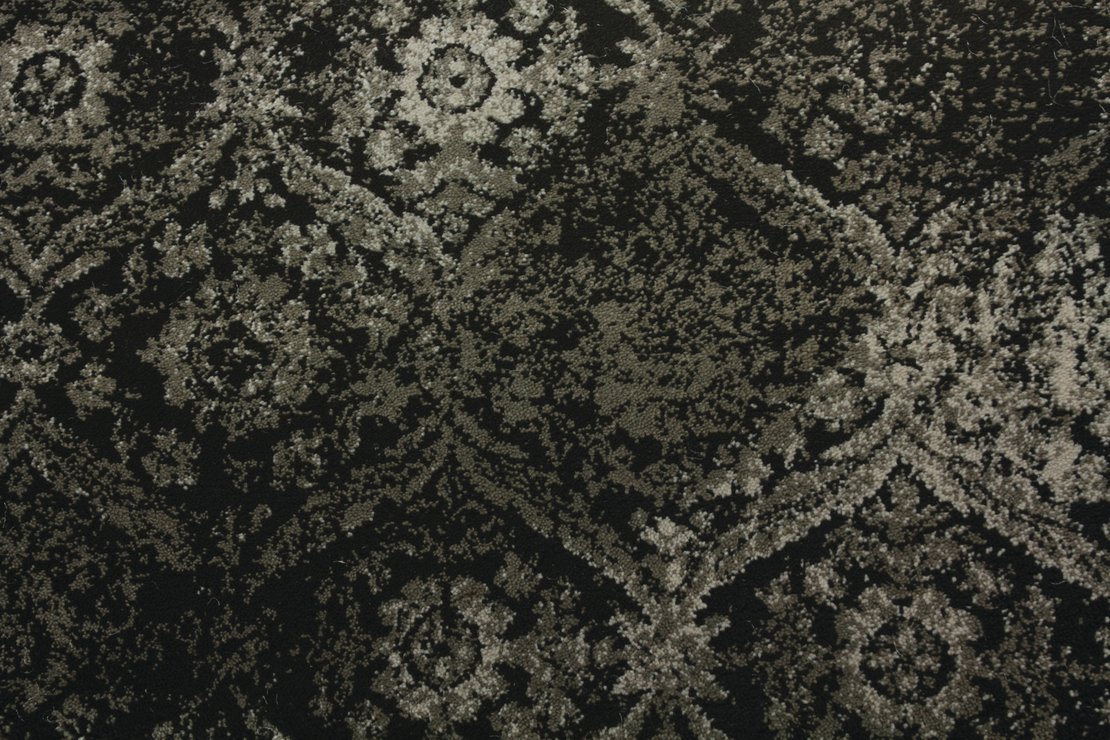Custom Rugs, Runners & Rounds Olympia Ebony Black - Charcoal Machine Made Rug