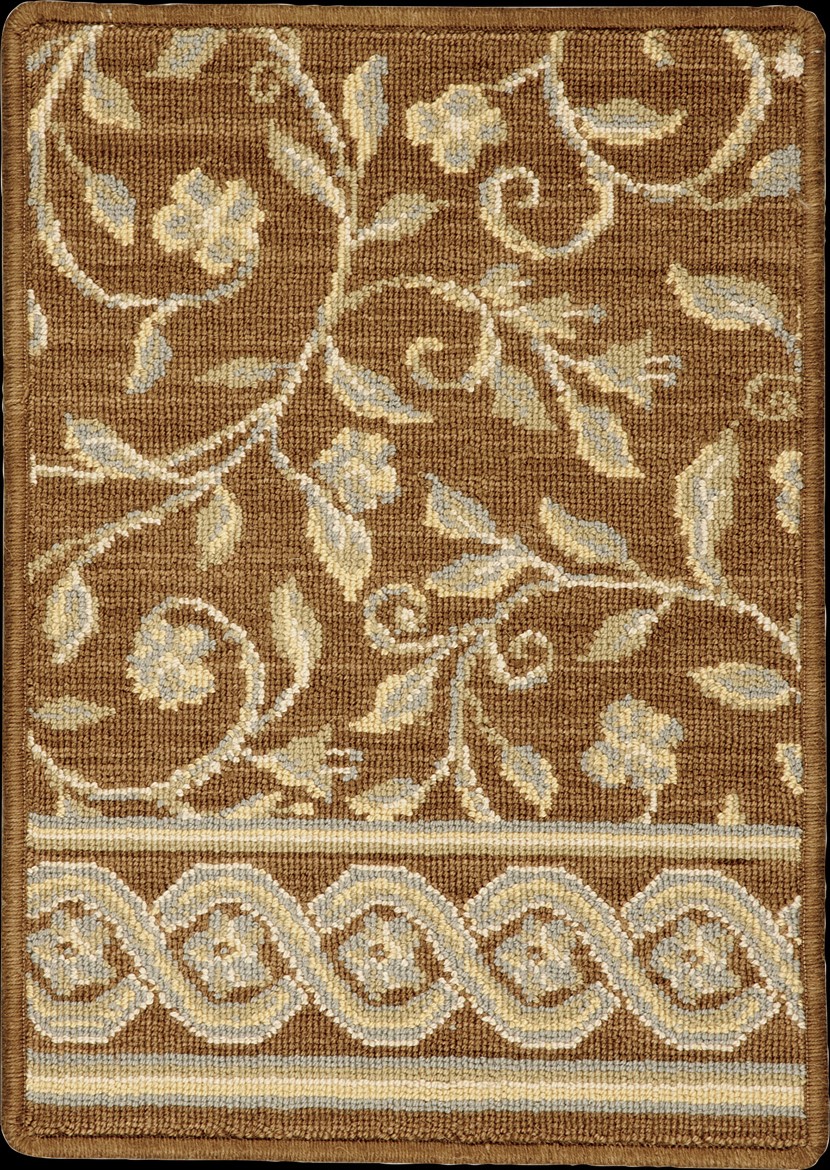 Custom & Wall to Wall LUXE POINTE LP-06 Lt. Brown - Chocolate & Ivory - Beige Machine Made Rug