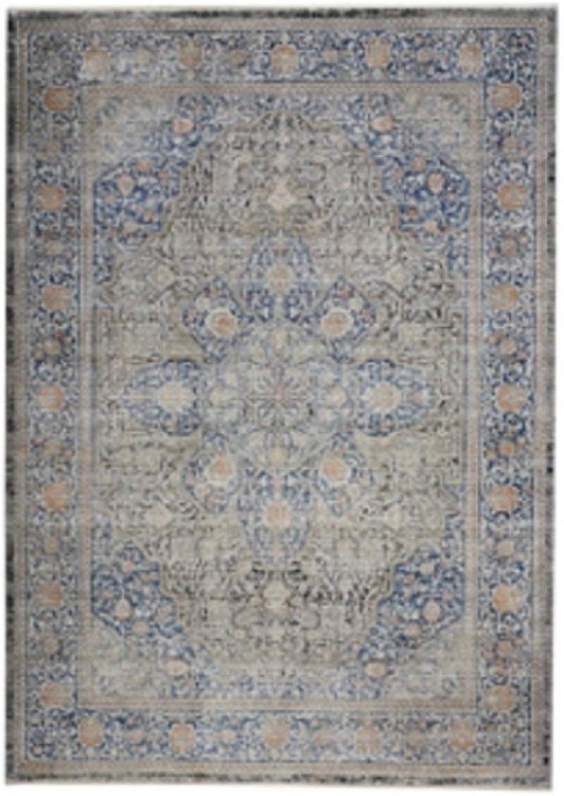 Traditional & Oriental Rugs Starry Nights STN-07 Blue Lt. Blue - Blue Machine Made Rug