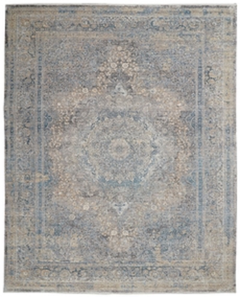 Traditional & Oriental Rugs Starry Nights STN-06 Cream Blue Lt. Blue - Blue & Ivory - Beige Machine Made Rug