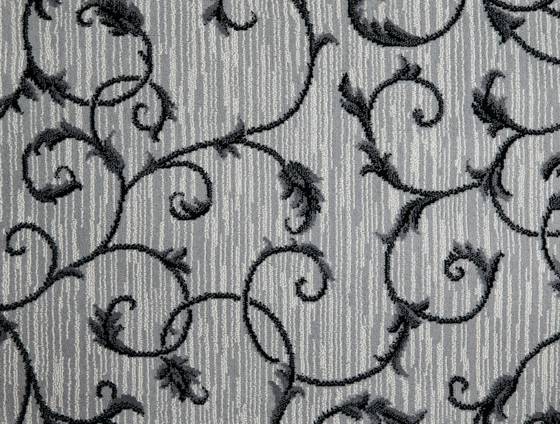 Custom Rugs, Runners & Rounds Montpellier Iron Lt. Grey - Grey & Black - Charcoal Machine Made Rug