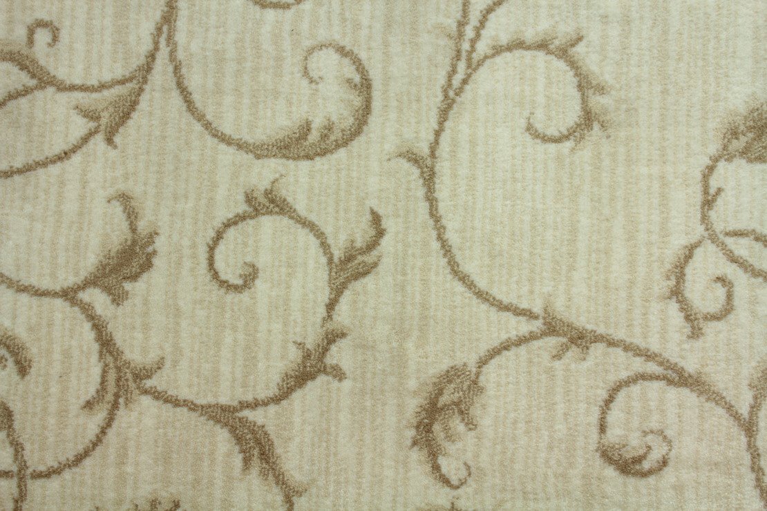 Custom Rugs, Runners & Rounds Montpellier Alabaster Ivory - Beige & Lt. Gold - Gold Machine Made Rug