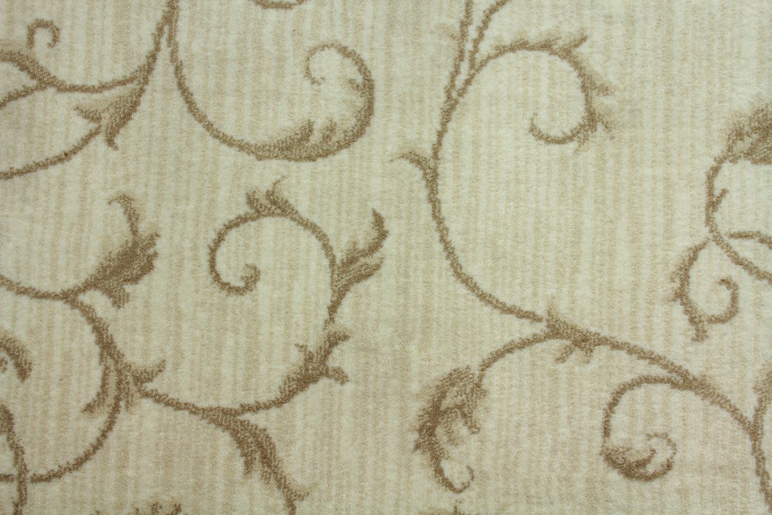 Custom & Wall to Wall Montpellier Alabaster Ivory - Beige & Lt. Gold - Gold Machine Made Rug