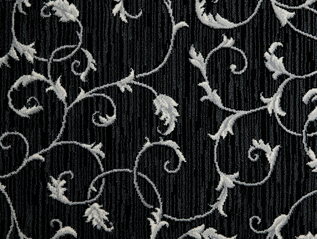 Custom Rugs, Runners & Rounds Montpellier Ebony Black - Charcoal & Lt. Grey - Grey Machine Made Rug