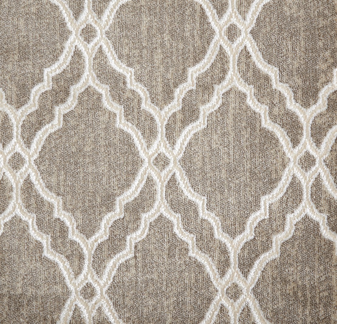 Custom & Wall to Wall Clifton Buff Lt. Grey - Grey & Ivory - Beige Machine Made Rug