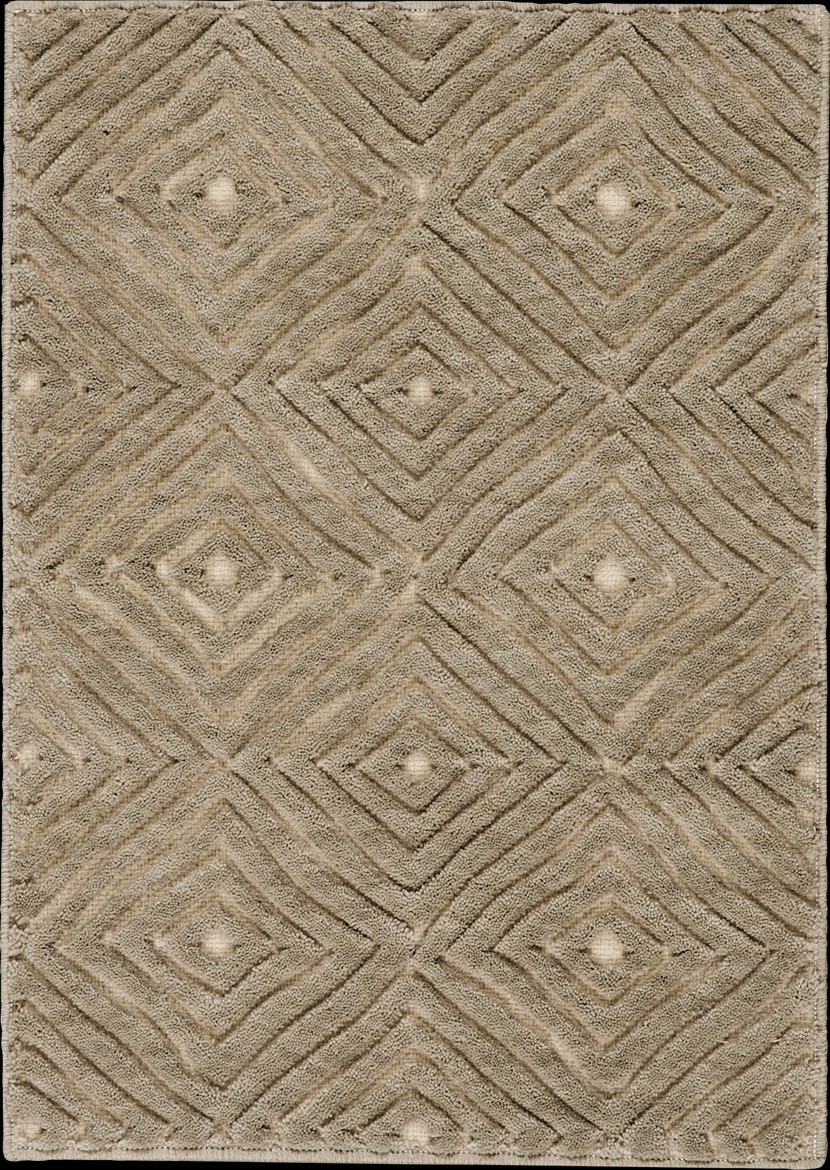 Custom Rugs, Runners & Rounds NU DIMENSIONS MATRX-STRM Camel - Taupe Machine Made Rug