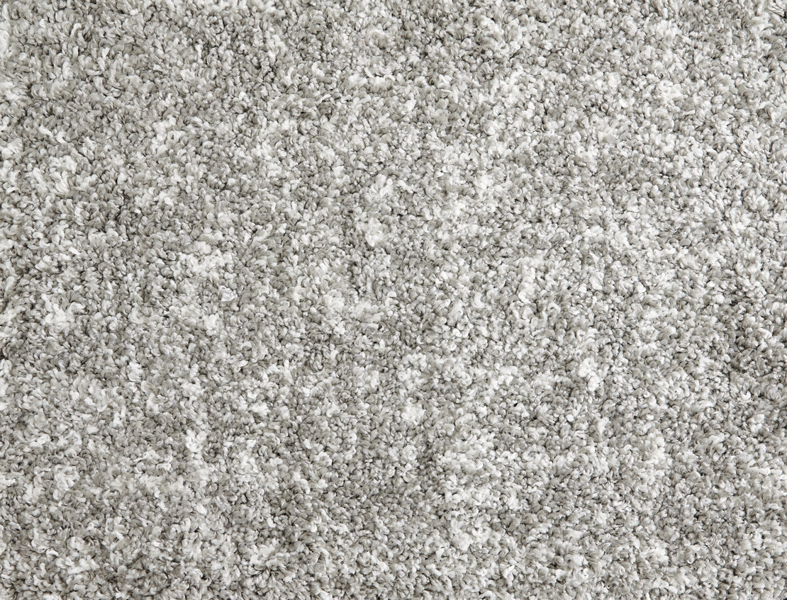 Custom & Wall to Wall Shaggy Superstar Silver Lt. Grey - Grey Machine Made Rug