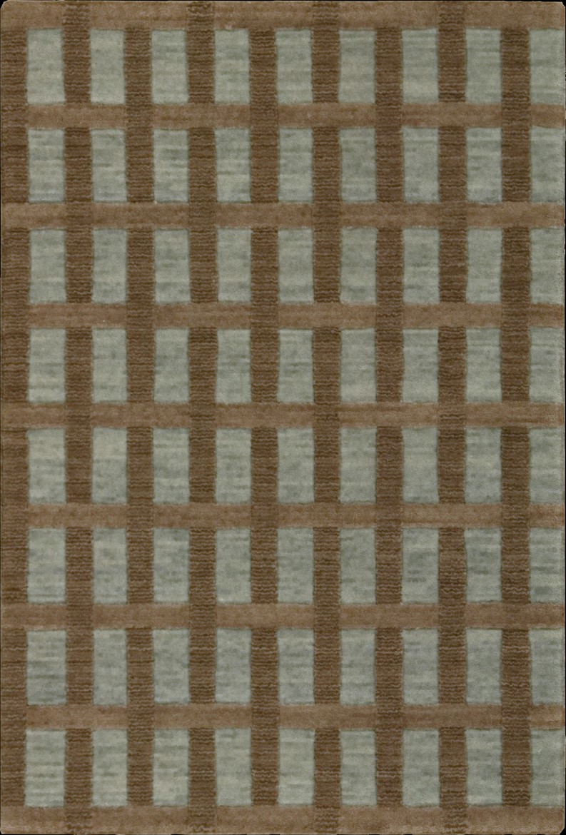Custom Rugs, Runners & Rounds MANHATTAN MHT-01COAST Lt. Grey - Grey & Lt. Brown - Chocolate Machine Made Rug