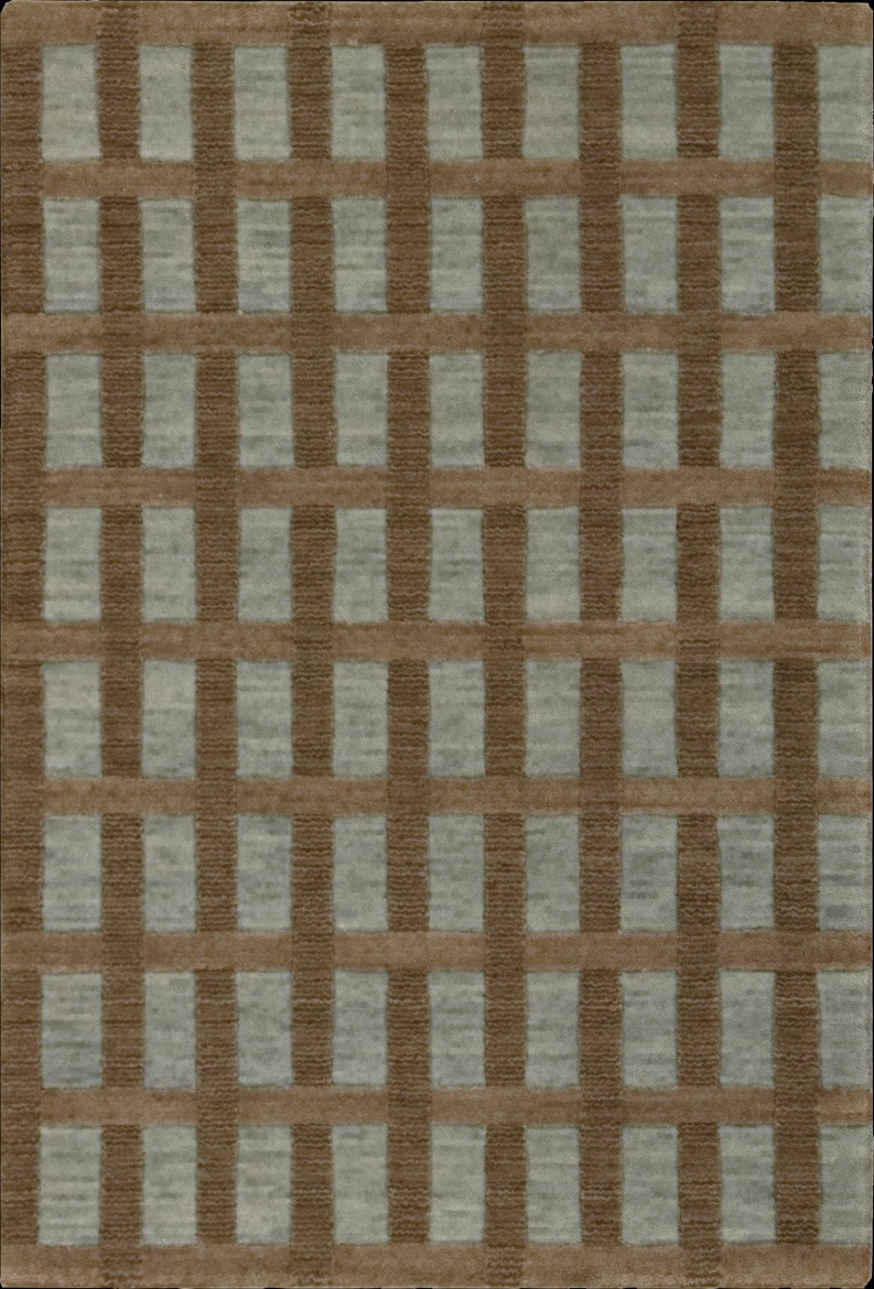 Custom & Wall to Wall MANHATTAN MHT-01COAST Lt. Grey - Grey & Lt. Brown - Chocolate Machine Made Rug