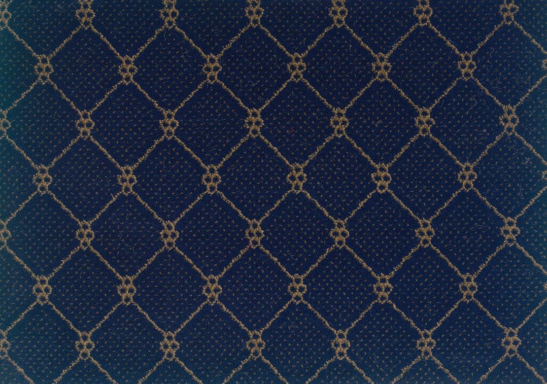 Custom & Wall to Wall Lake Boden indigo Medium Blue - Navy & Lt. Gold - Gold Machine Made Rug