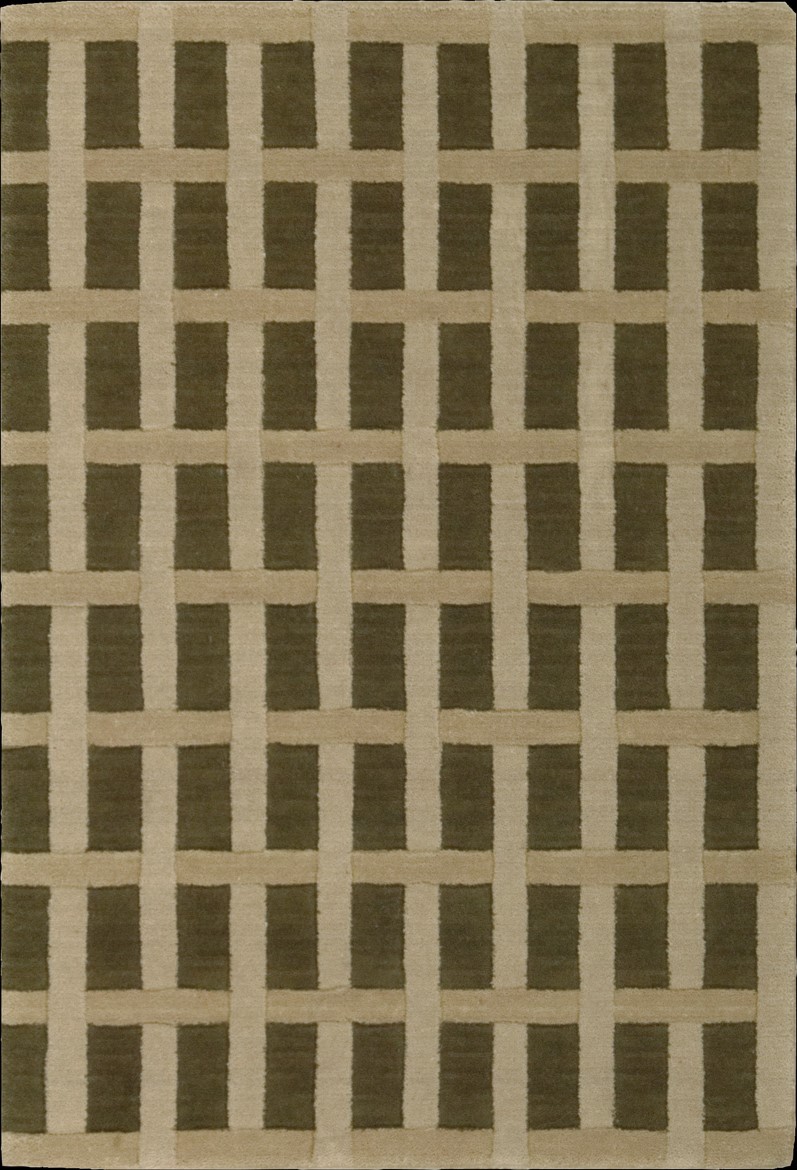 Custom Rugs, Runners & Rounds MANHATTAN MHT-01JUNIP Green & Ivory - Beige Machine Made Rug
