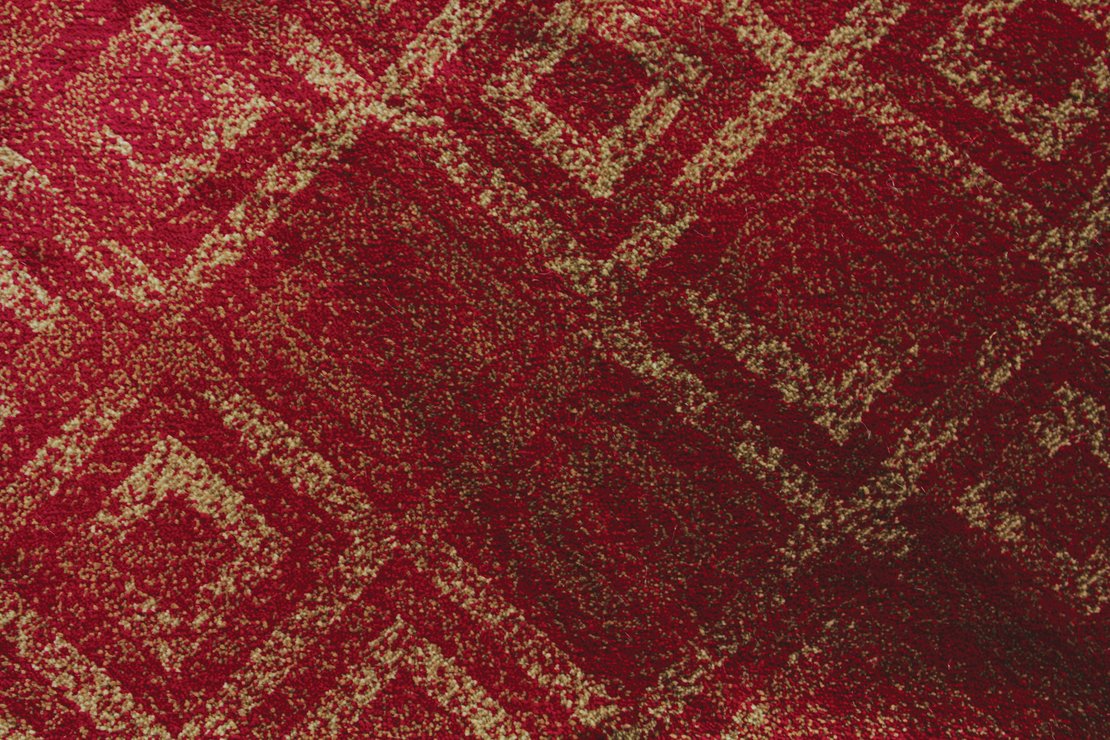 Custom & Wall to Wall Sphinx Cherry Red - Burgundy & Lt. Gold - Gold Machine Made Rug
